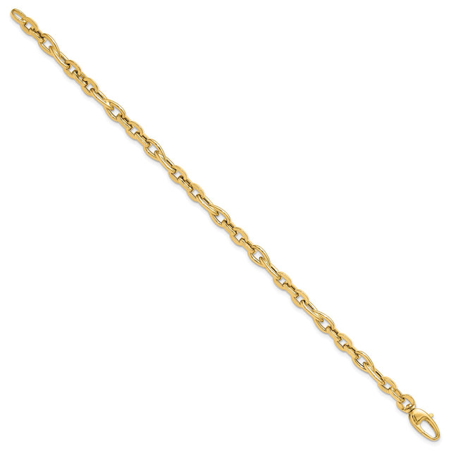 14K Yellow Gold 5.22 mm Polished Chain Bracelet