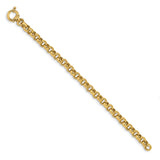 14K Yellow Gold 7.63 mm Polished Chain Bracelet