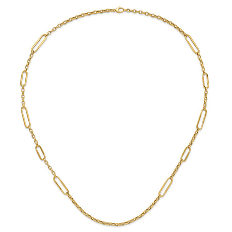 14K Yellow Gold 8.05 mm Polished Chain Necklace