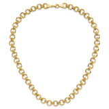 14K Yellow Gold 9.46 mm Polished Chain Necklace