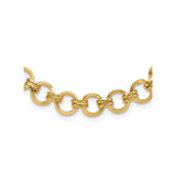 14K Yellow Gold 9.46 mm Polished Chain Necklace alternate angle