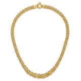 14K Yellow Gold 11.26 mm Polished Chain Necklace alternate angle