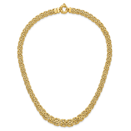 14K Yellow Gold 11.26 mm Polished Chain Necklace alternate angle
