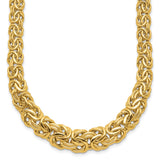 14K Yellow Gold 11.26 mm Polished Chain Necklace detail view