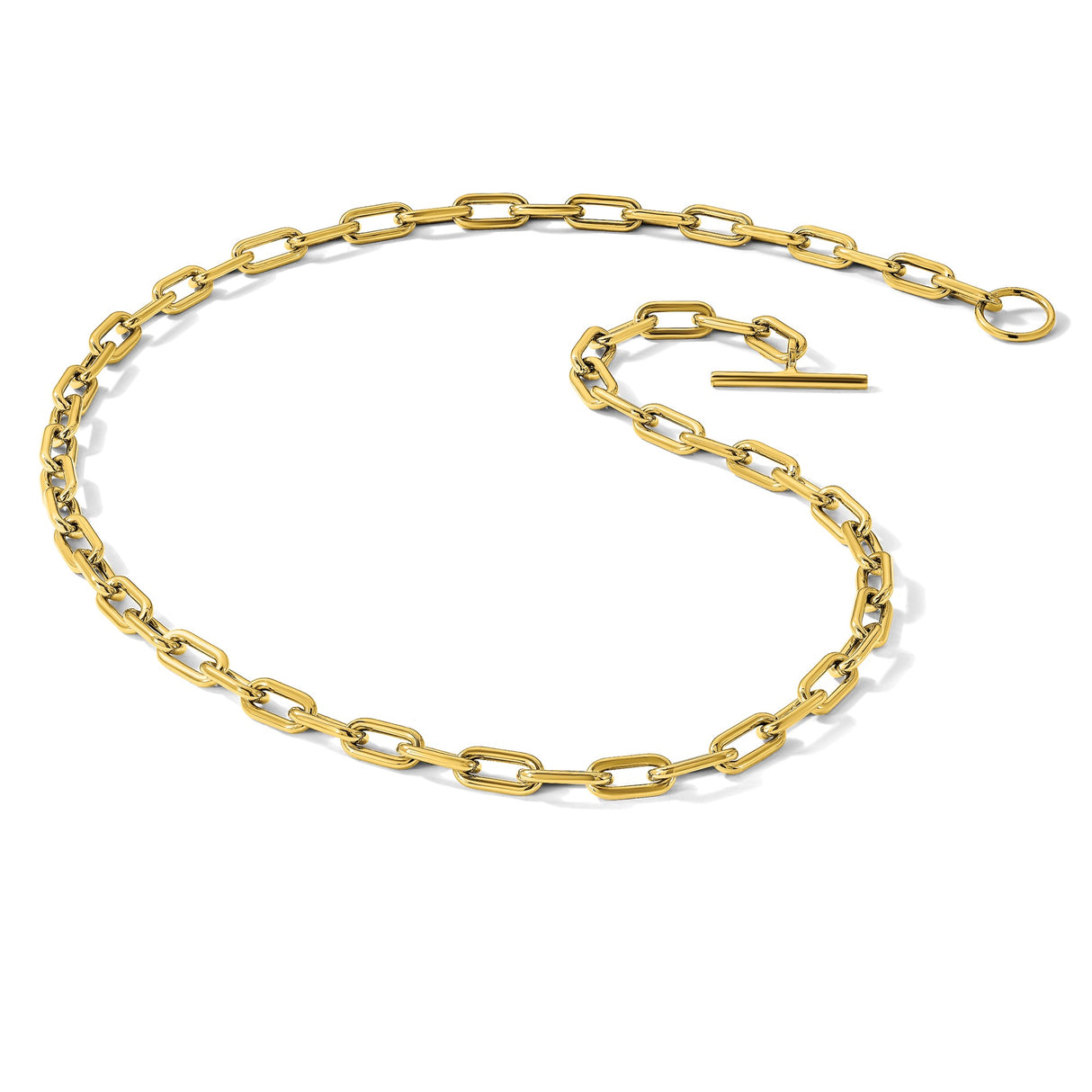 14K Yellow Gold 5 mm Lightweight Chain Necklace, Polished alternate angle