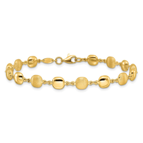 14K Yellow Gold 4 mm Lightweight Chain Bracelet alternate angle