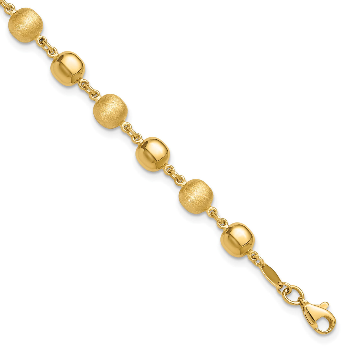 14K Yellow Gold 4 mm Lightweight Chain Bracelet detail view