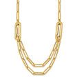 14K Yellow Gold 10.5 mm Paperclip Chain Necklace
