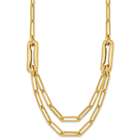 14K Yellow Gold 10.5 mm Paperclip Chain Necklace