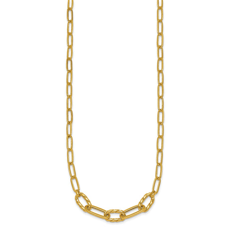 14K Yellow Gold 4.75 mm Paperclip Chain Necklace, Polished