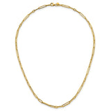 14K Yellow Gold 2.9 mm Paperclip Chain Necklace, Polished alternate angle