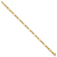 14K Yellow Gold 4 mm Paperclip Chain Bracelet, Polished