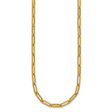 14K Yellow Gold 4.35 mm Paperclip Chain Necklace, Polished