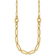 14K Yellow Gold 12 mm Paperclip Chain Necklace, Polished