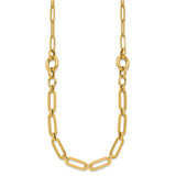 14K Yellow Gold 12 mm Paperclip Chain Necklace, Polished