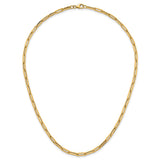 14K Yellow Gold 3.7 mm Paperclip Chain Necklace, Polished alternate angle