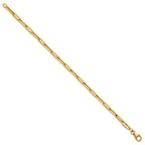 14K Yellow Gold 3.7 mm Paperclip Chain Bracelet, Polished
