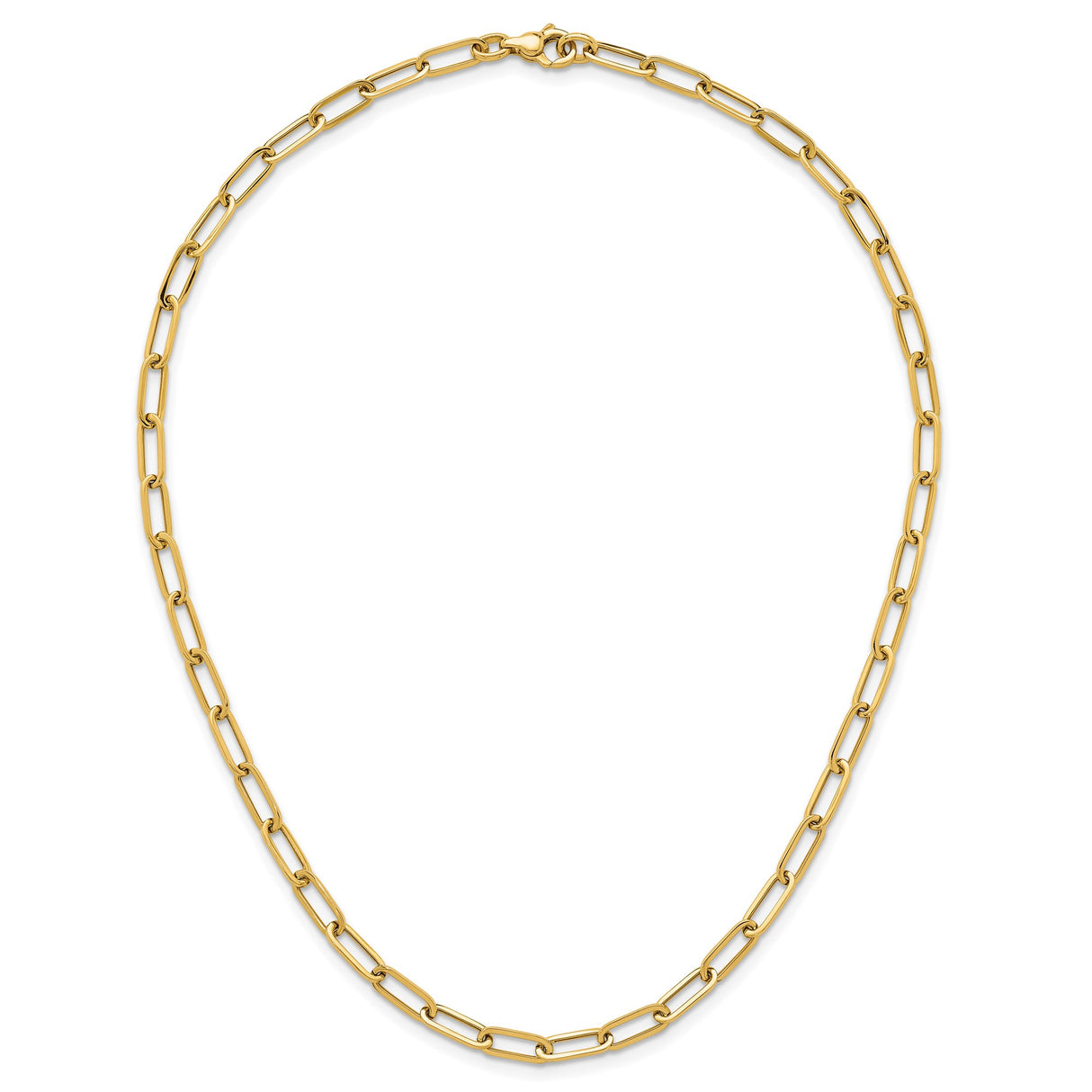 14K Yellow Gold 4.75 mm Polished Chain Necklace alternate angle