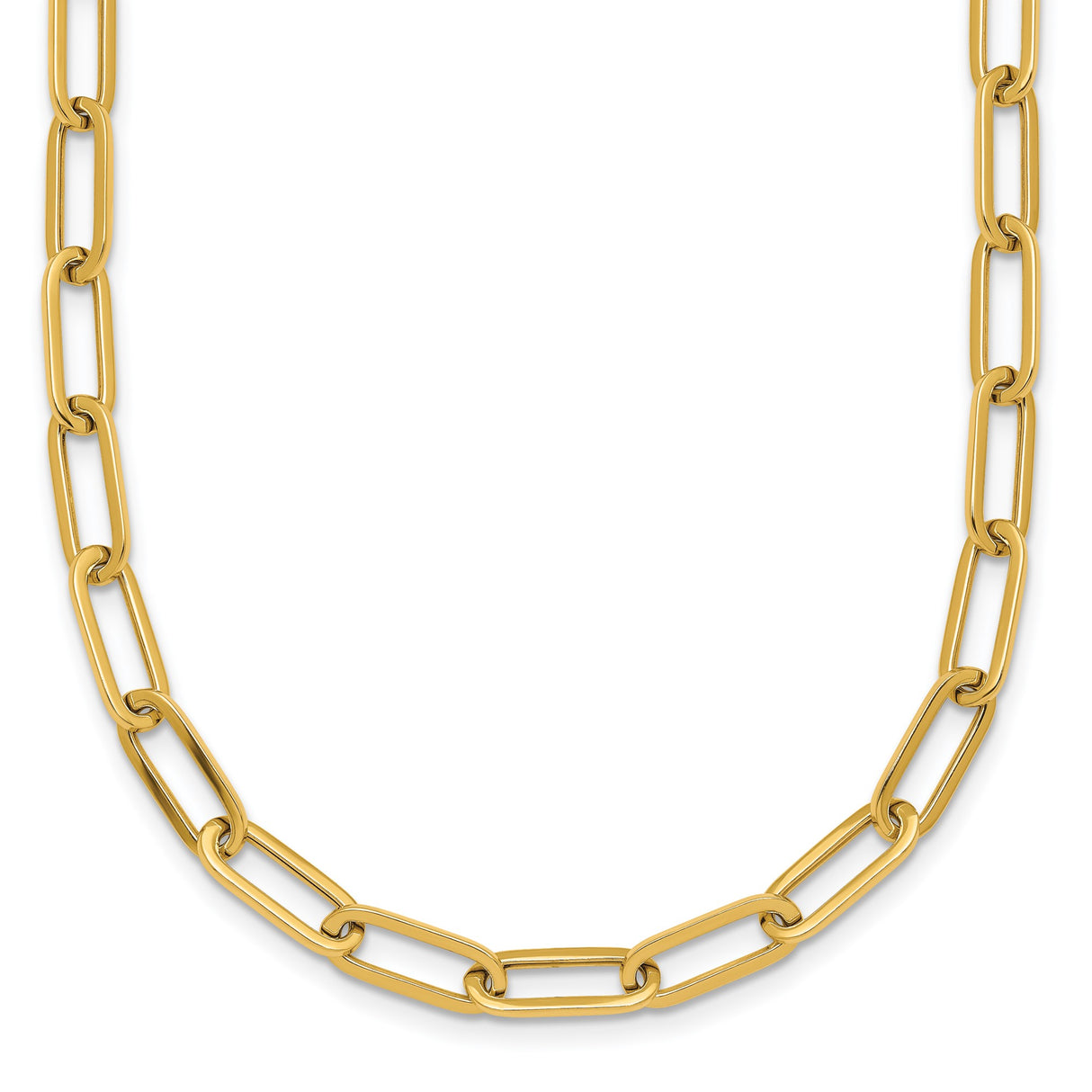 14K Yellow Gold 4.75 mm Polished Chain Necklace detail view