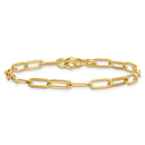 14K Yellow Gold 4.75 mm Polished Chain Bracelet alternate angle