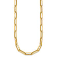 14K Yellow Gold 7 mm Paperclip Chain Necklace, Polished