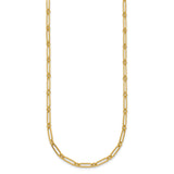 14K Yellow Gold 3.75 mm Paperclip Chain Necklace, Polished