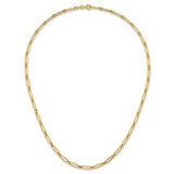 14K Yellow Gold 3.75 mm Paperclip Chain Necklace, Polished alternate angle