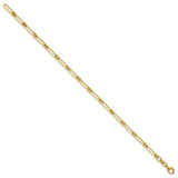 14K Yellow Gold 3.75 mm Paperclip Chain Bracelet, Polished