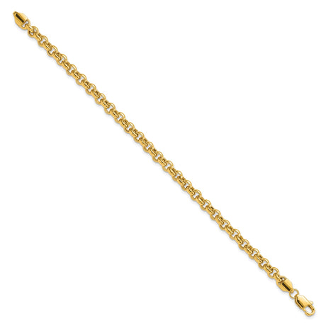 14K Yellow Gold 5 mm Polished Chain Bracelet