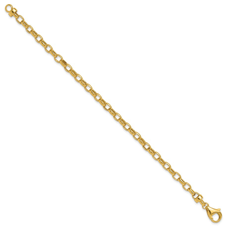 14K Yellow Gold 4.5 mm Polished Chain Bracelet