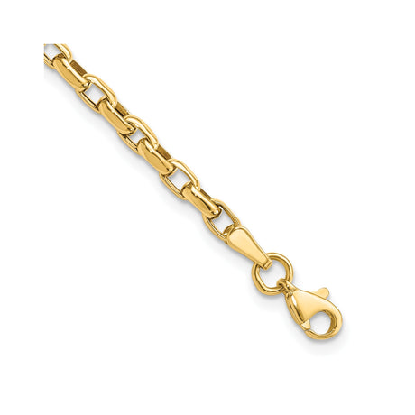 14K Yellow Gold 2 mm Polished Chain Bracelet alternate angle