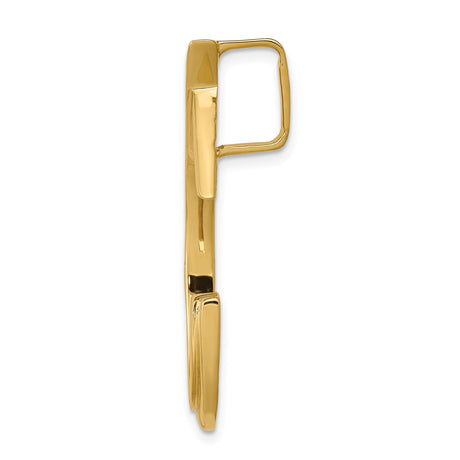 14k Yellow Gold Ichthys Fish Pendant, Christian Religious Symbol for Women or Unisex Wear