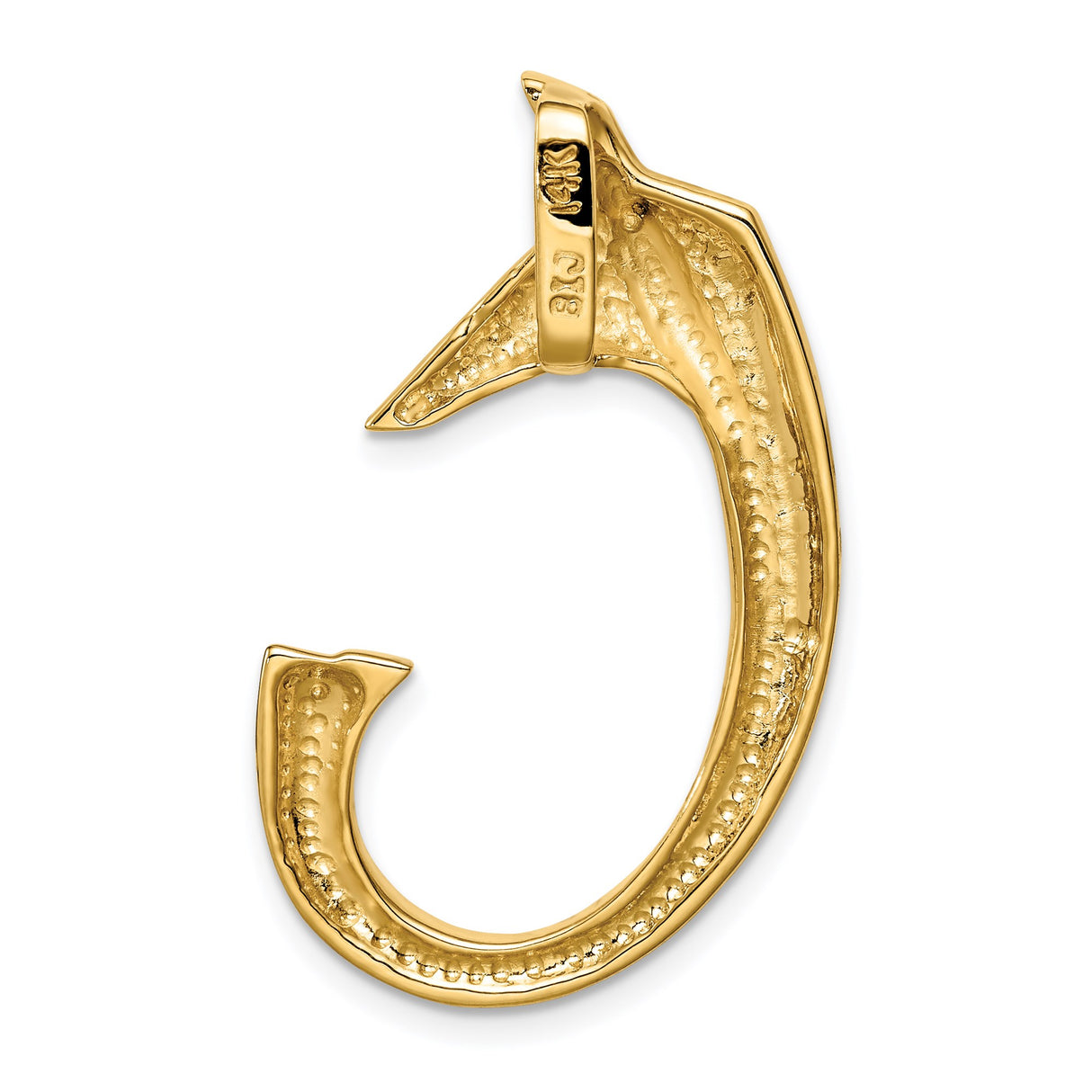14k Yellow Gold Ichthys Fish Pendant, Christian Religious Symbol for Women or Unisex Wear