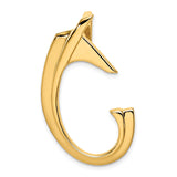 14k Yellow Gold Ichthys Fish Pendant, Christian Religious Symbol for Women or Unisex Wear