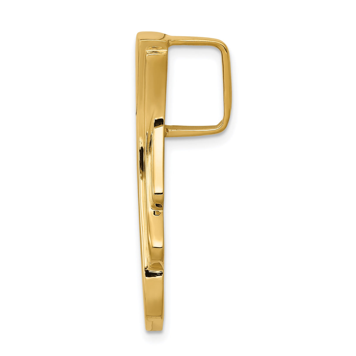14k Yellow Gold Pendant with Abstract Fleur-de-Lis Inspired Design