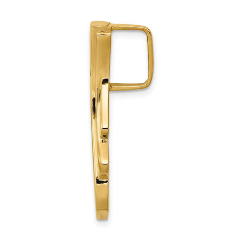 14k Yellow Gold Pendant with Abstract Fleur-de-Lis Inspired Design