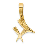 14k Yellow Gold Pendant with Grafted In Symbol, Menorah, Star of David, and Christian Fish
