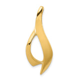 14k Yellow Gold Ichthys Pendant, Modern Christian Fish Symbol, Minimalist Religious Charm for Women