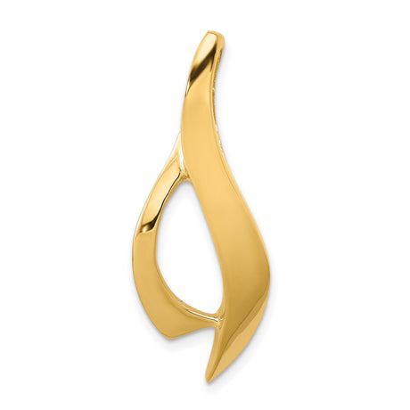 14k Yellow Gold Ichthys Pendant, Modern Christian Fish Symbol, Minimalist Religious Charm for Women