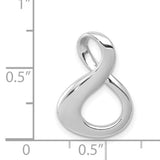 14k White Gold Infinity Pendant, Minimalist Eternity Symbol Charm for Women