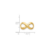 14k Yellow Gold Infinity Pendant, Minimalist Karma-Inspired Figure Eight Charm for Women