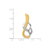 14k Two-Tone Gold Infinity Pendant with Intertwined Yellow and White Gold Design