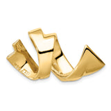 14k Yellow Gold Pendant with Arabic Calligraphy Allah Symbol, Polished Religious Style
