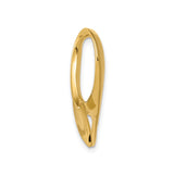 14k Yellow Gold Awareness Ribbon Pendant, Minimalist Symbolic Charm for Support and Hope