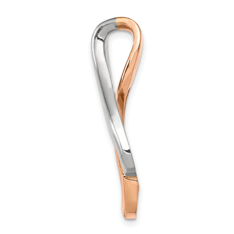 Omega Slide Fits up to 4mm Regular 6mm Fancy Charm Pendant in Real 14k Multi-Tone Gold