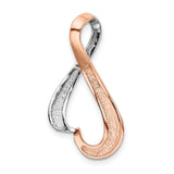 Omega Slide Fits up to 4mm Regular 6mm Fancy Charm Pendant in Real 14k Multi-Tone Gold