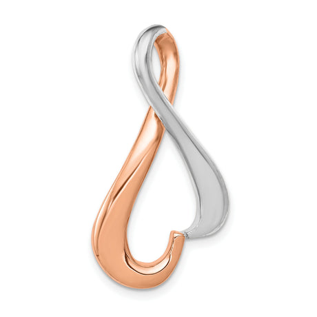Omega Slide Fits up to 4mm Regular 6mm Fancy Charm Pendant in Real 14k Multi-Tone Gold