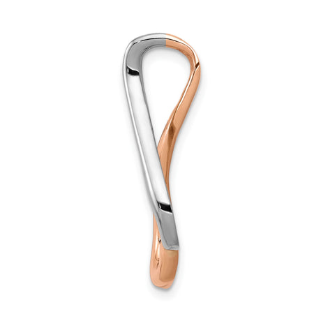 14k Two-Tone Gold Pendant with Infinity Heart Design in Rose and White Gold