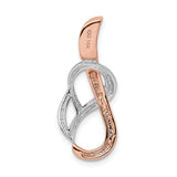 14k Two-Tone Gold Infinity Twist Pendant, Abstract Symbol of Eternal Love