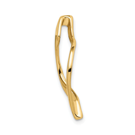 14k Yellow Gold Ichthys Pendant, Christian Fish Symbol, Minimalist Religious Jewelry for Women and Unisex